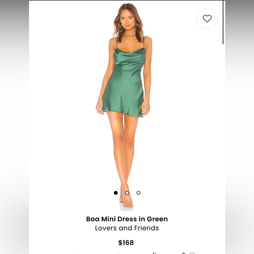 Lovers and friends boa mini dress in green